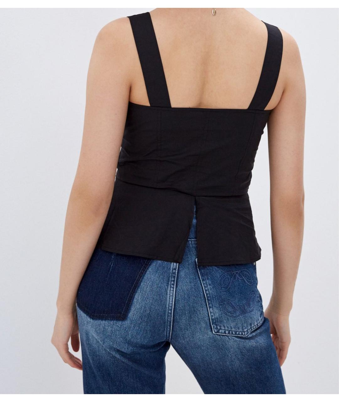 PINKO Черная хлопковая майка, фото 6