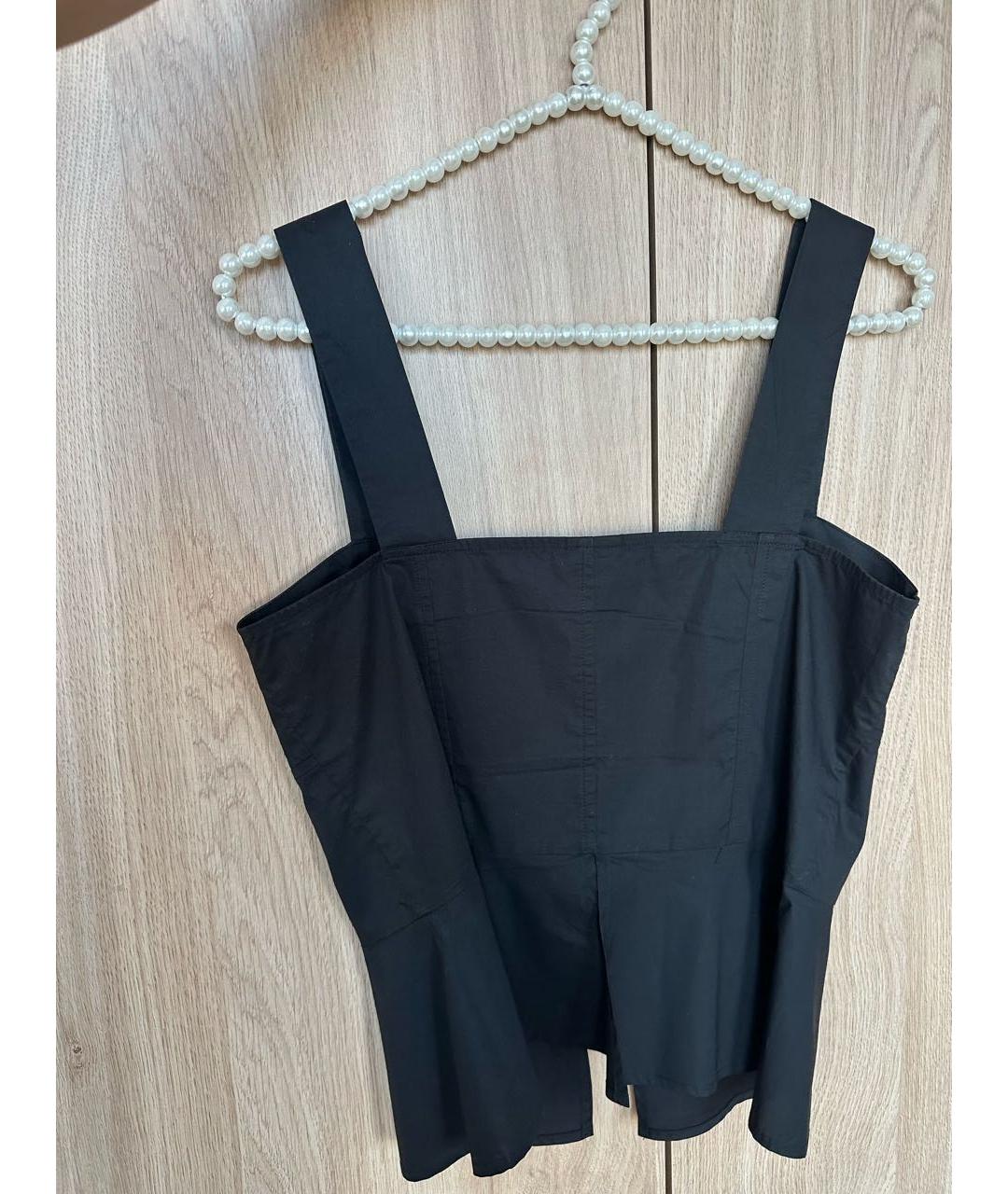 PINKO Черная хлопковая майка, фото 3