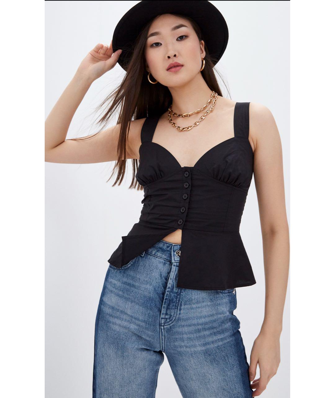 PINKO Черная хлопковая майка, фото 4