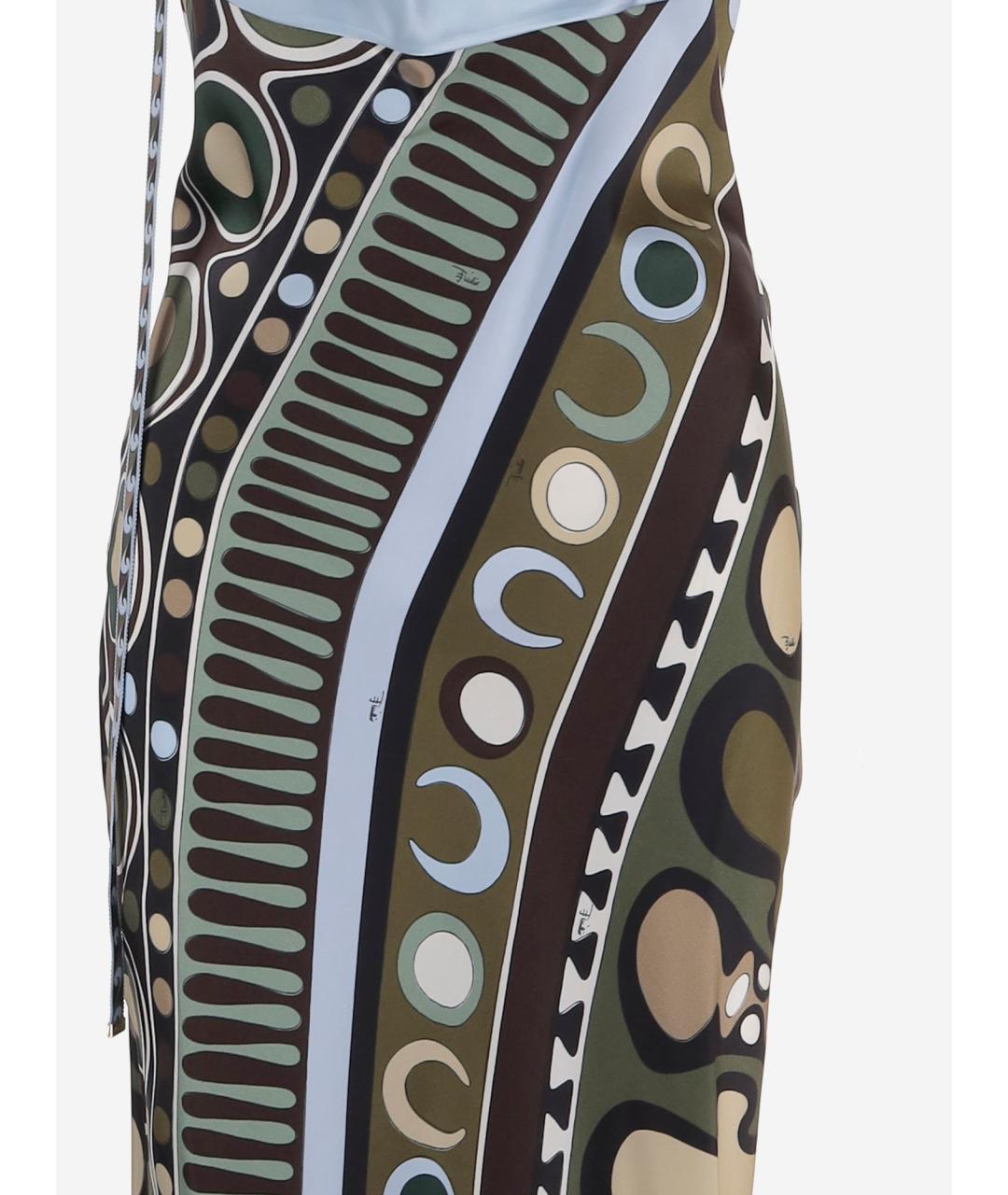 EMILIO PUCCI Мульти вискозное вечернее платье, фото 3