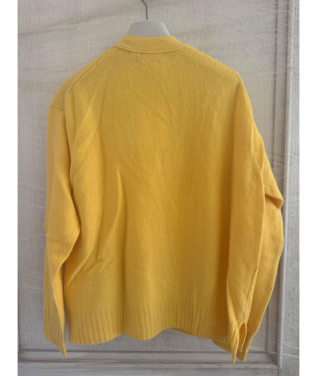 POLO RALPH LAUREN Желтый шерстяной кардиган, фото 2