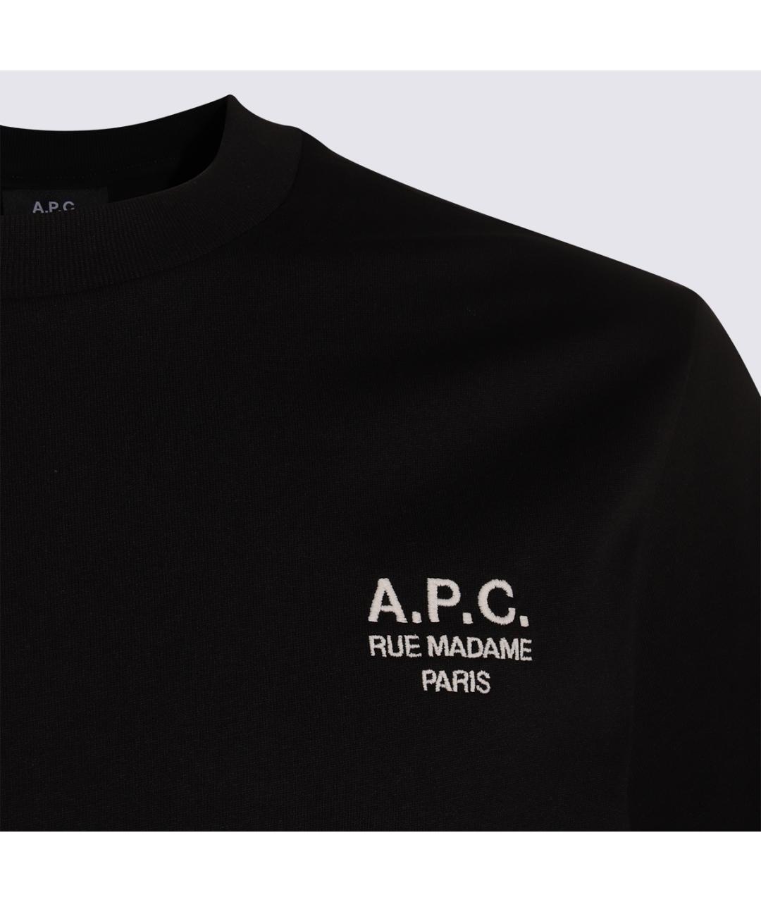 A.P.C. Черная хлопковая футболка, фото 3