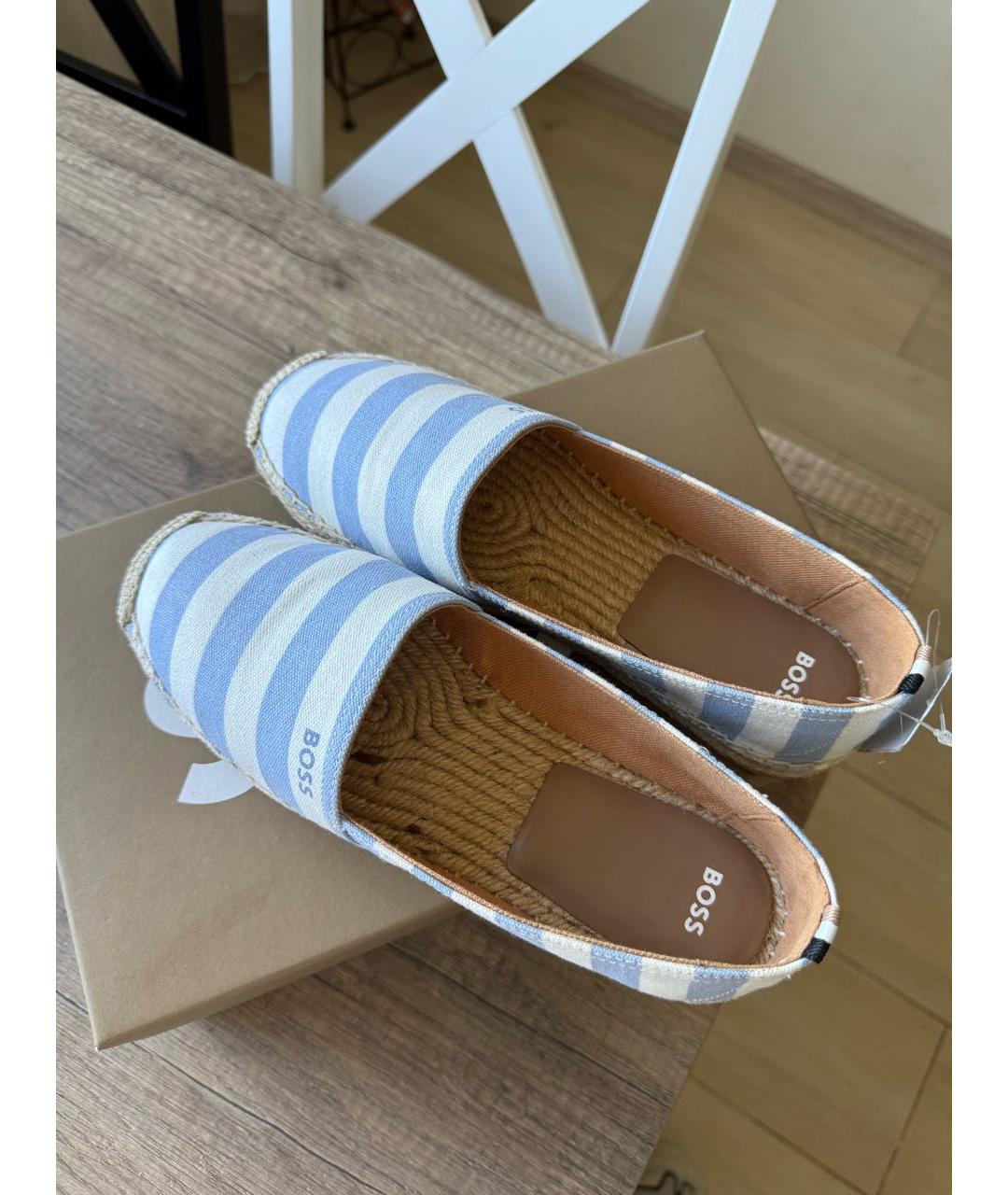 HUGO BOSS Голубые текстильные эспадрильи, фото 3