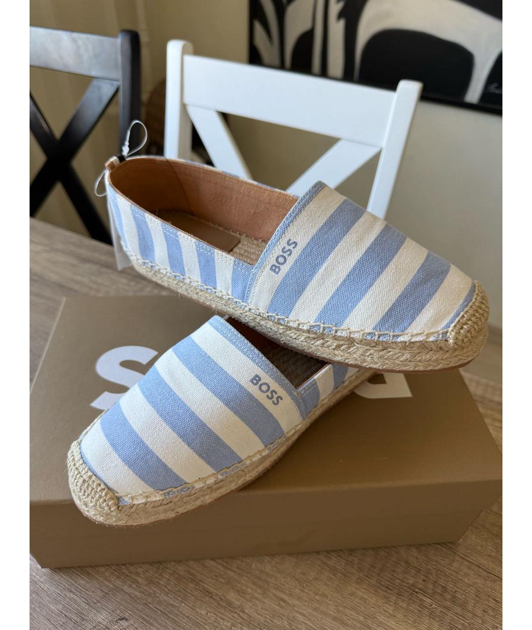 HUGO BOSS Голубые текстильные эспадрильи, фото 6