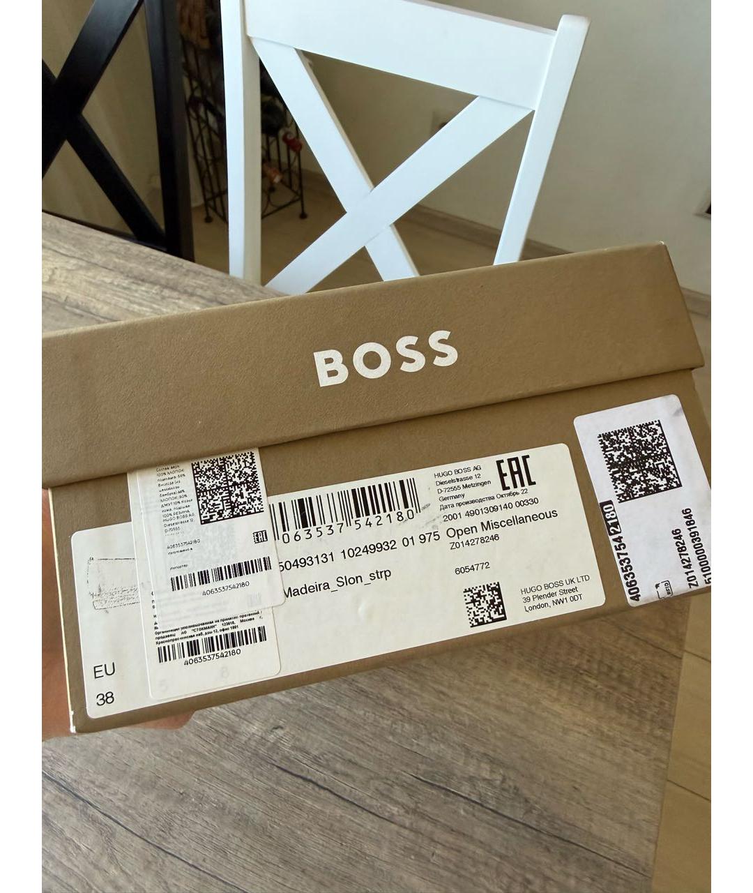 HUGO BOSS Голубые текстильные эспадрильи, фото 5