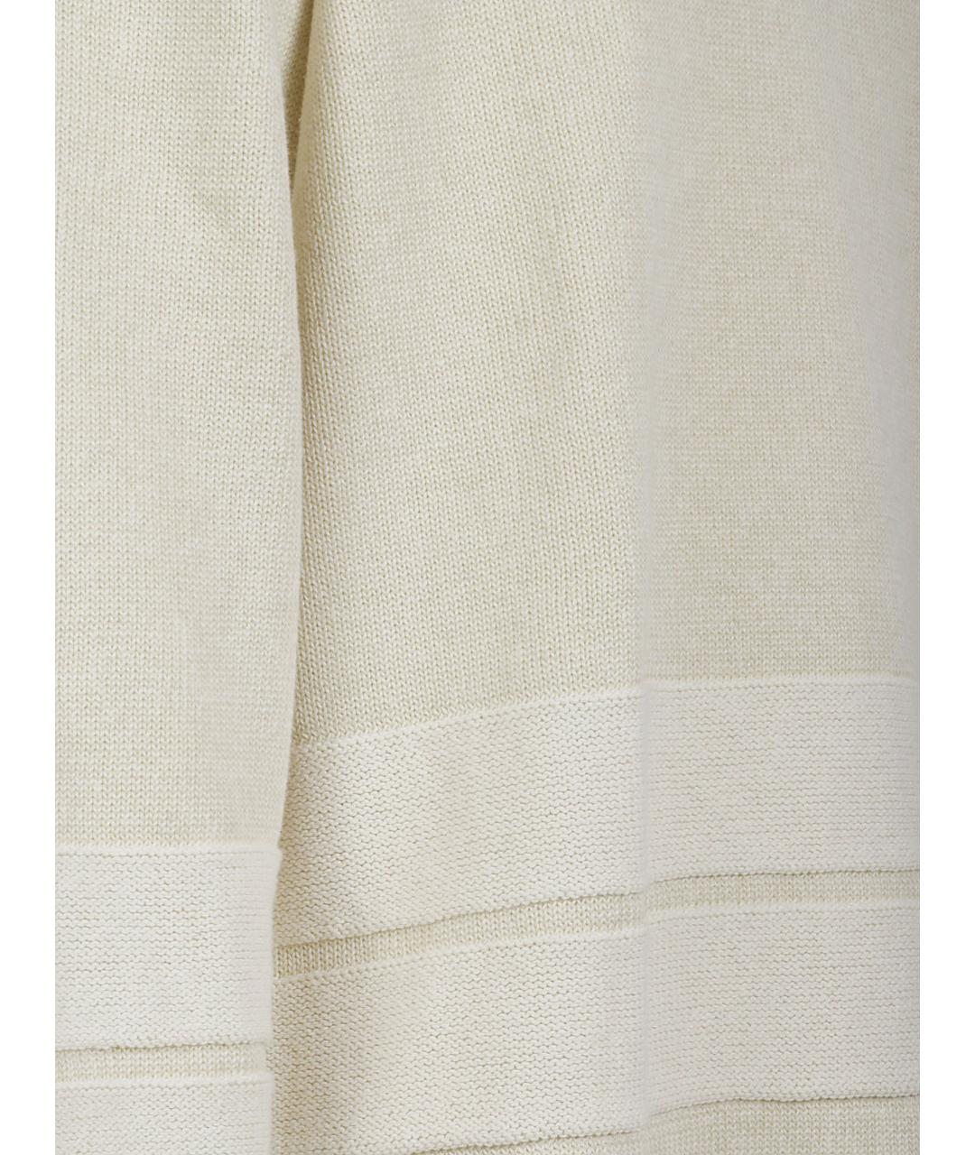 STONE ISLAND Бежевый хлопковый джемпер / свитер, фото 2