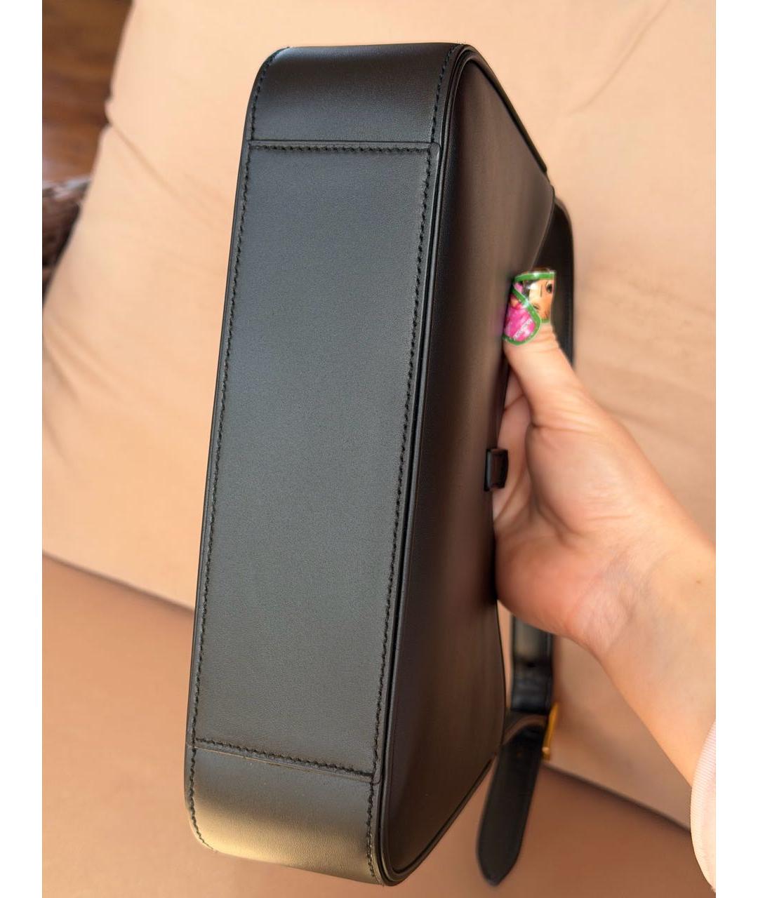 SAINT LAURENT Черная кожаная сумка через плечо, фото 5