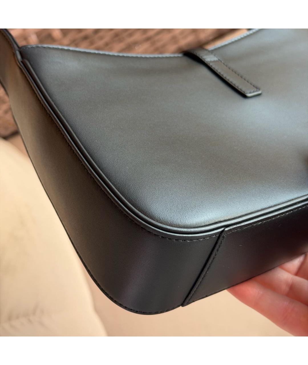 SAINT LAURENT Черная кожаная сумка через плечо, фото 7