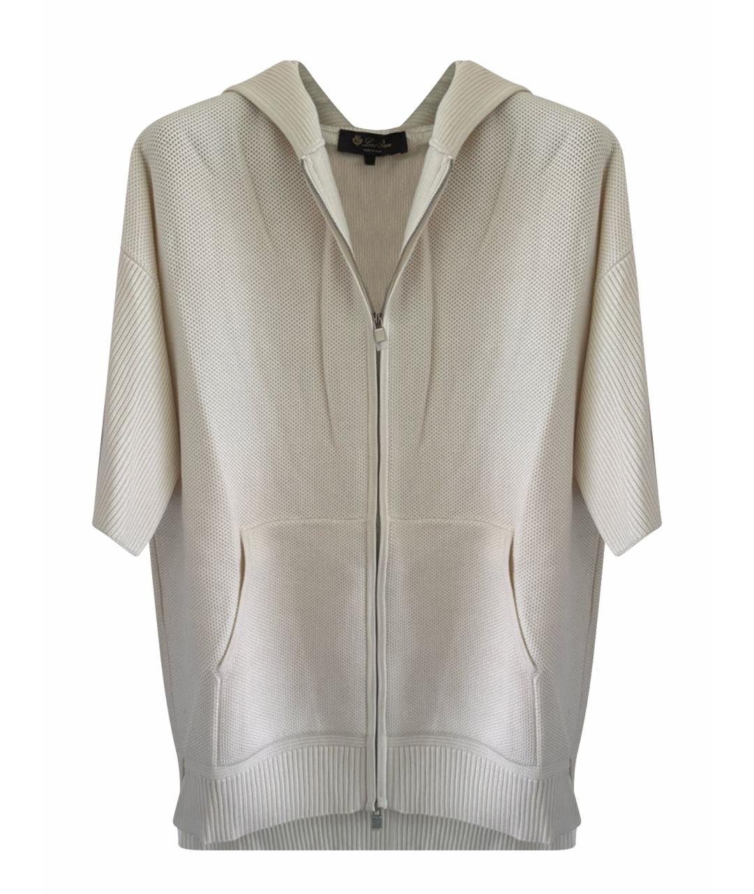 LORO PIANA Белый шелковый кардиган, фото 1
