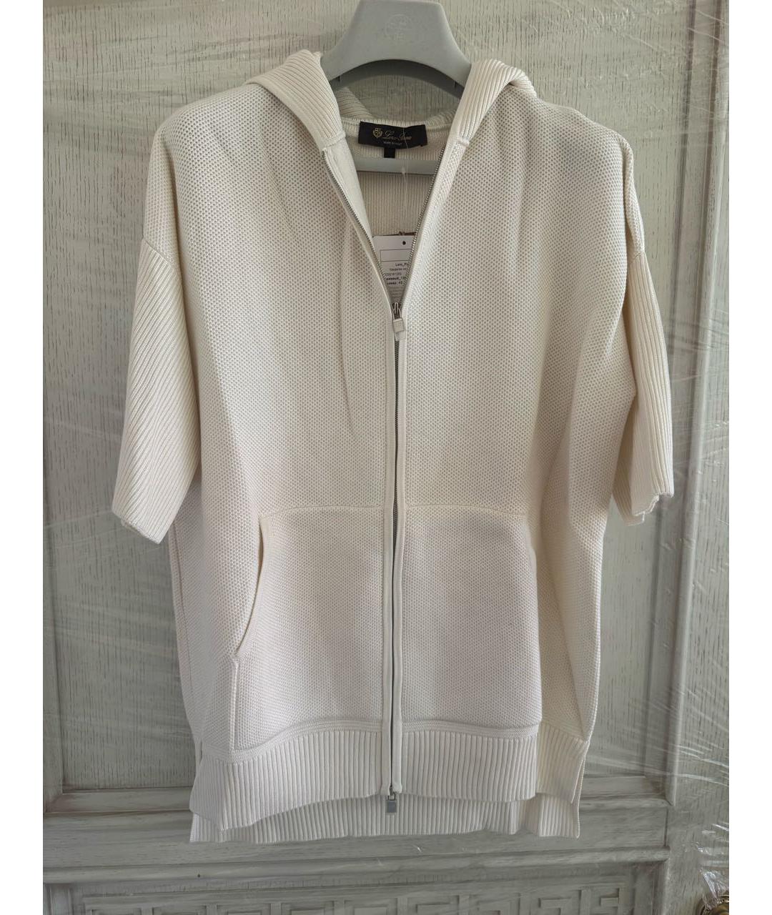 LORO PIANA Белый шелковый кардиган, фото 6