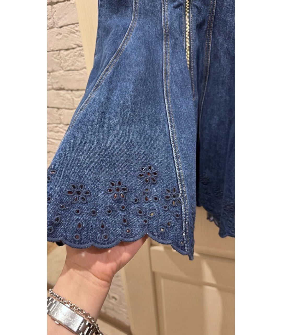 SELF-PORTRAIT Синий деним сарафан, фото 4