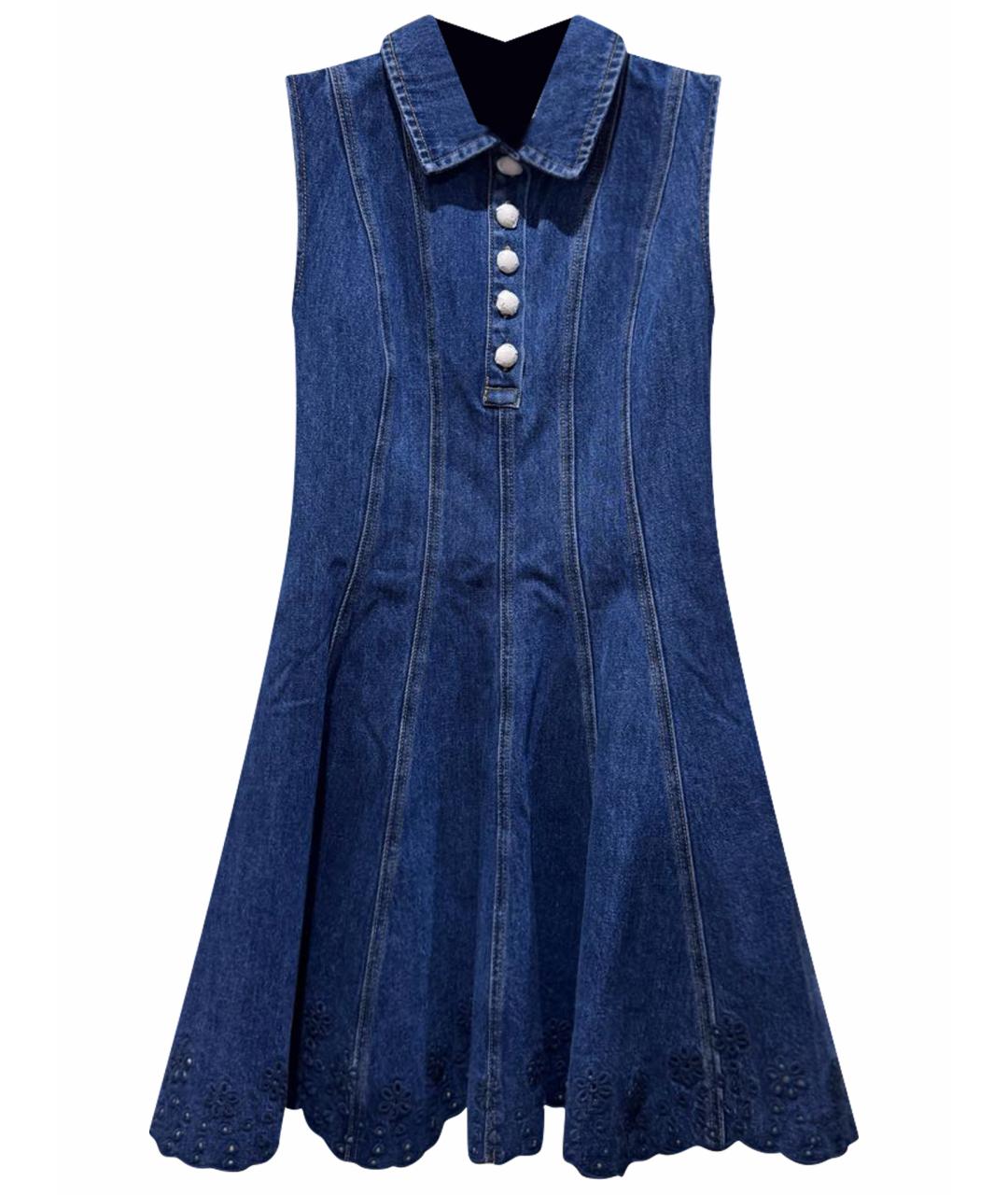 SELF-PORTRAIT Синий деним сарафан, фото 1