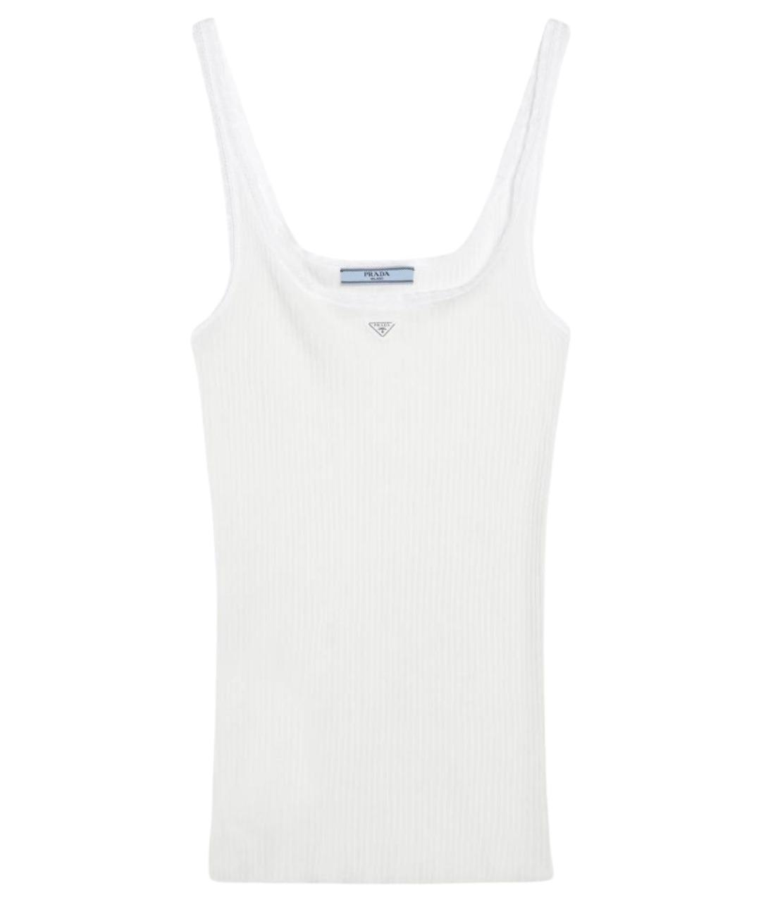 PRADA Белая хлопковая майка, фото 1