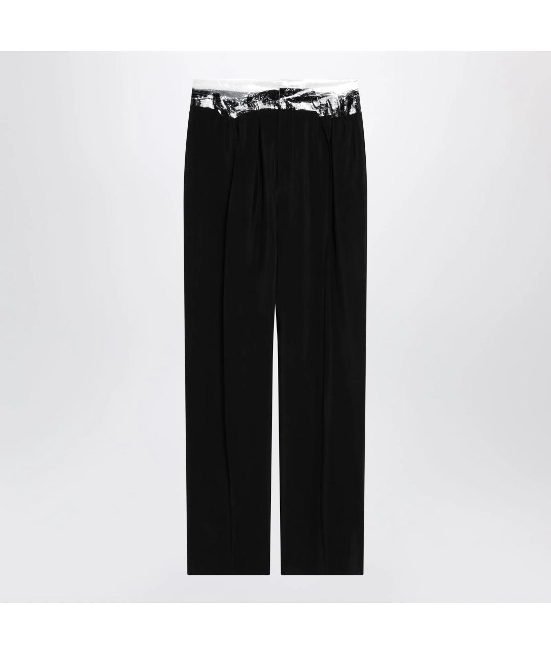 MAISON MARGIELA Черные вискозные прямые брюки, фото 3