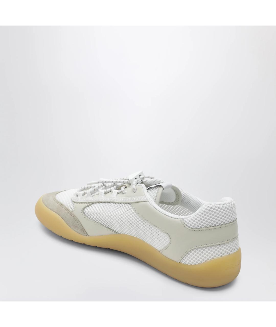 PRADA Белые текстильные кроссовки, фото 2