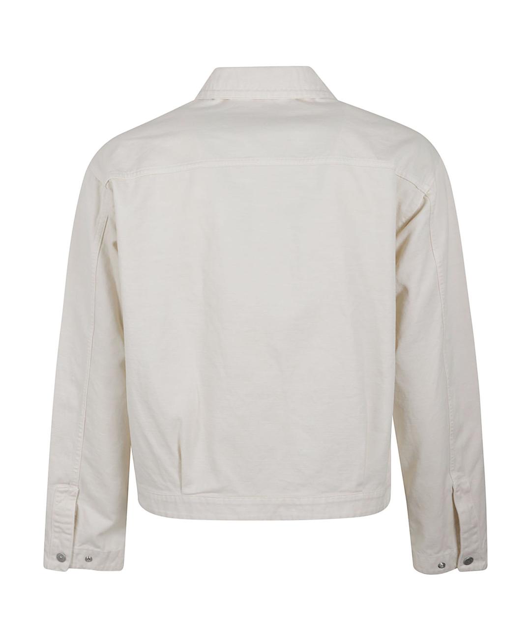 STONE ISLAND Белая хлопковая куртка, фото 3