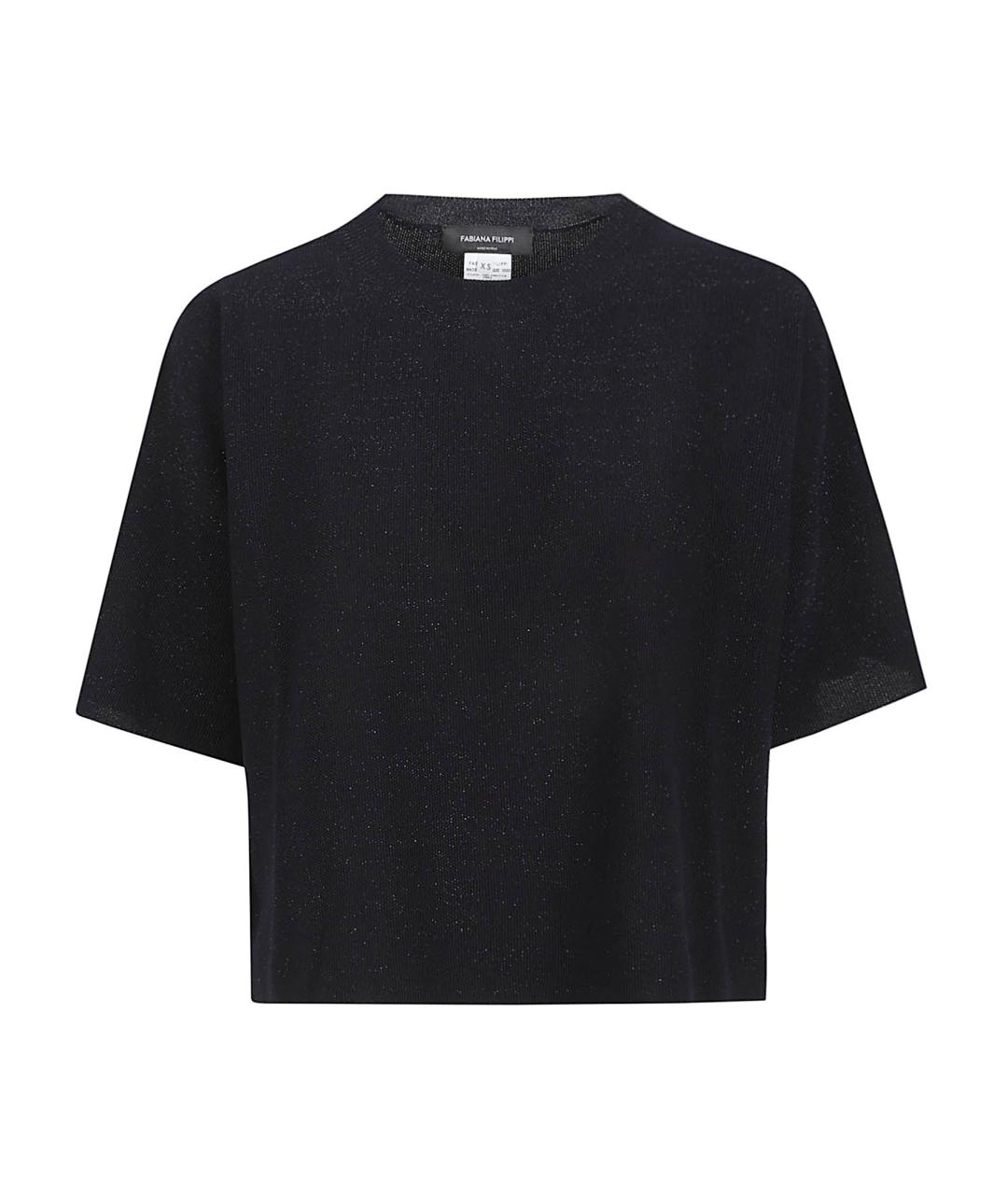FABIANA FILIPPI Черный хлопковый джемпер / свитер, фото 1
