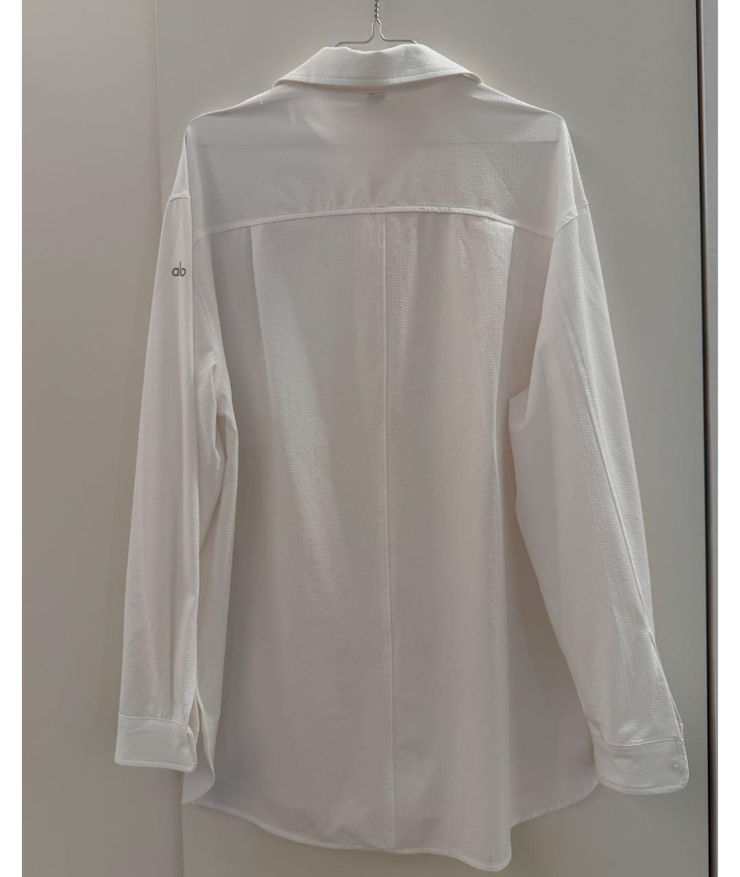 ALO YOGA Белая полиэстеровая блузы, фото 2