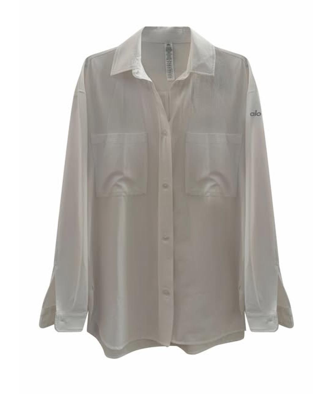 ALO YOGA Белая полиэстеровая блузы, фото 1