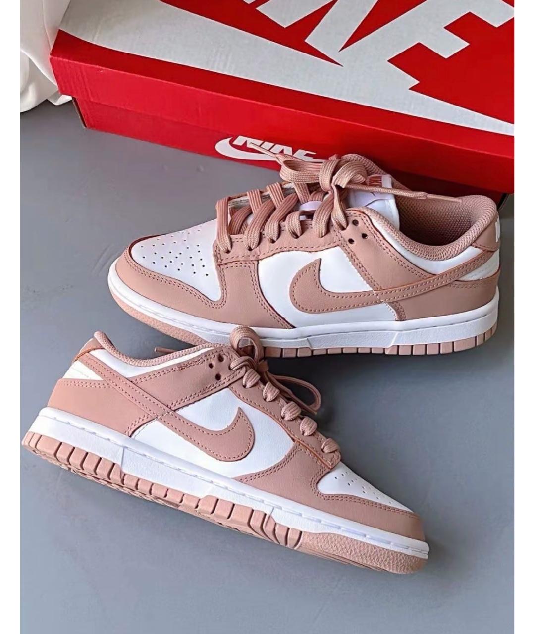 NIKE Розовые кожаные кроссовки, фото 4