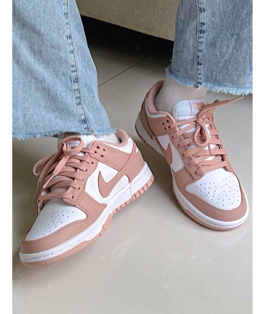 NIKE Розовые кожаные кроссовки, фото 6