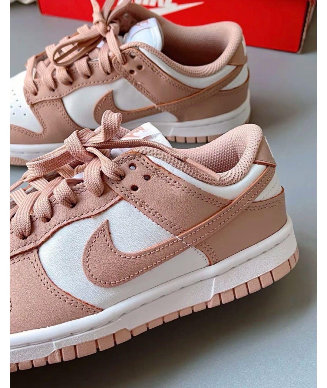 NIKE Розовые кожаные кроссовки, фото 5