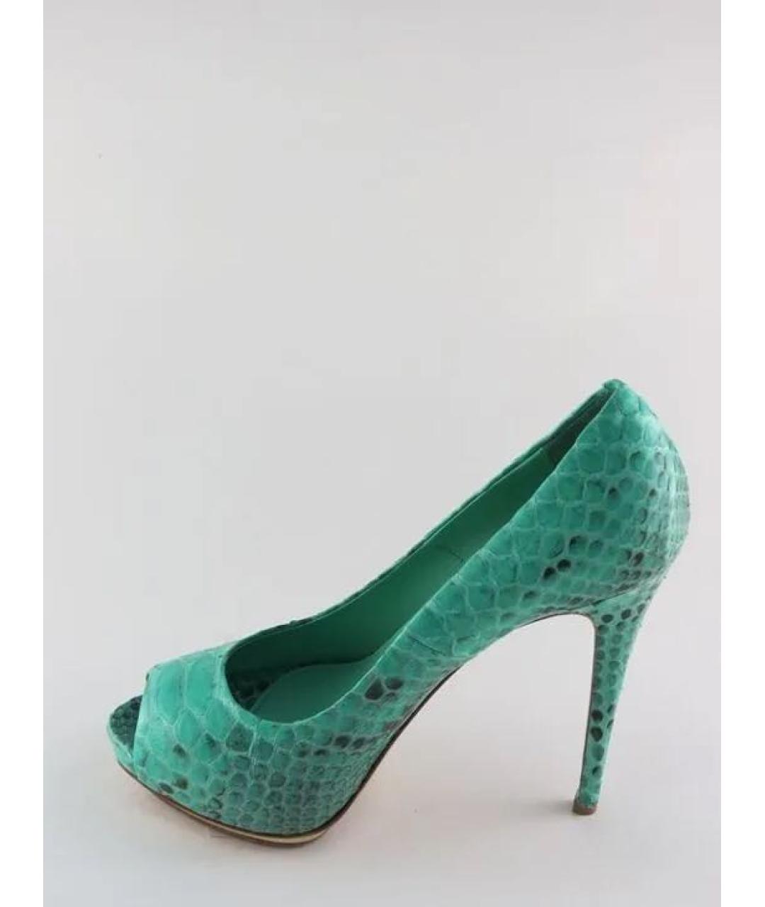 LE SILLA Бирюзовые кожаные туфли, фото 3