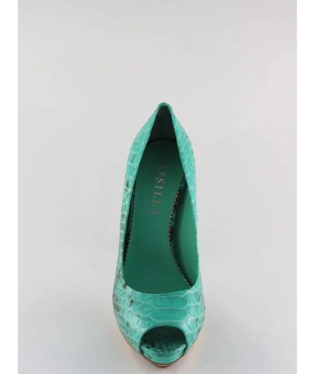 LE SILLA Бирюзовые кожаные туфли, фото 2