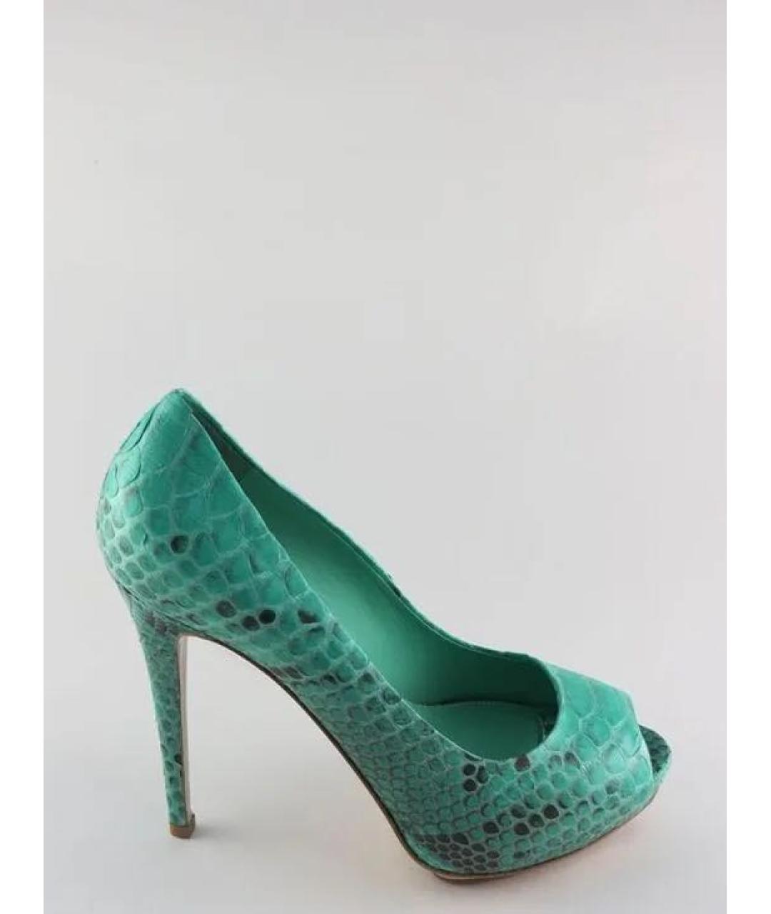 LE SILLA Бирюзовые кожаные туфли, фото 4