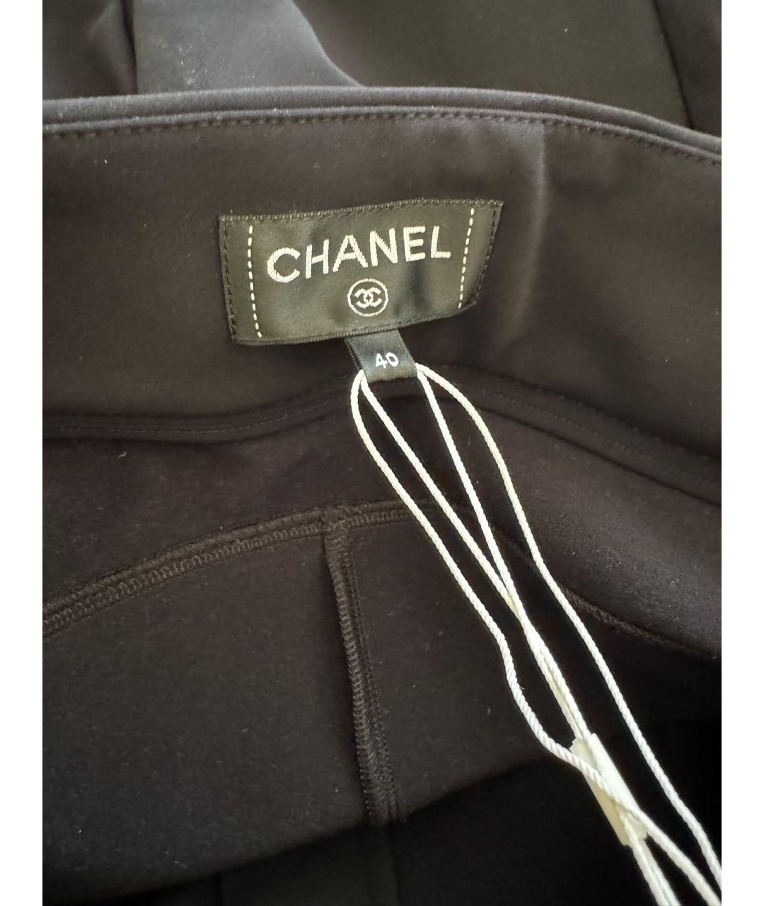 CHANEL Темно-синие полиамидовые брюки узкие, фото 5