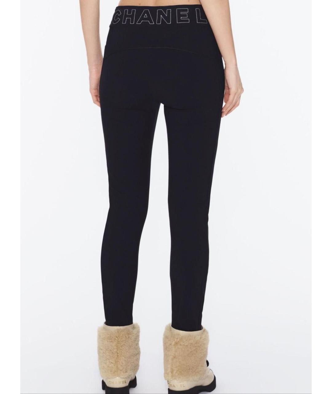 CHANEL Темно-синие полиамидовые брюки узкие, фото 2
