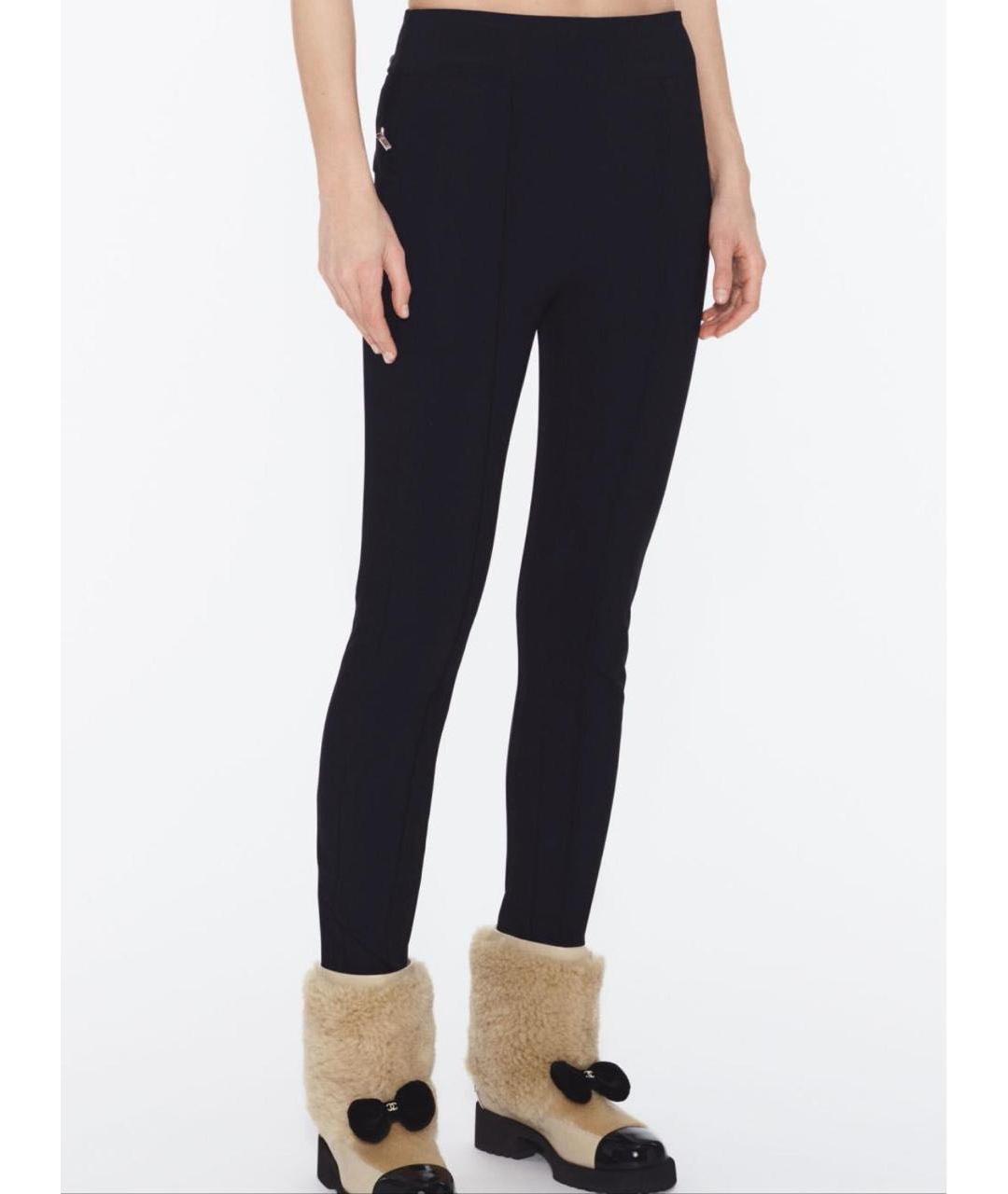 CHANEL Темно-синие полиамидовые брюки узкие, фото 4