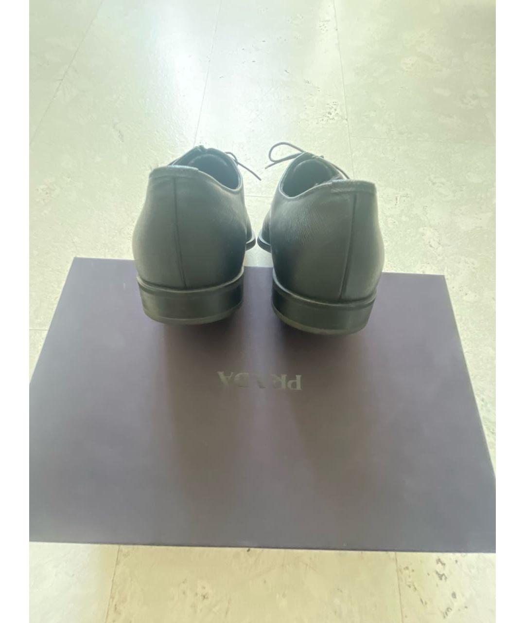 PRADA Черные кожаные туфли, фото 4