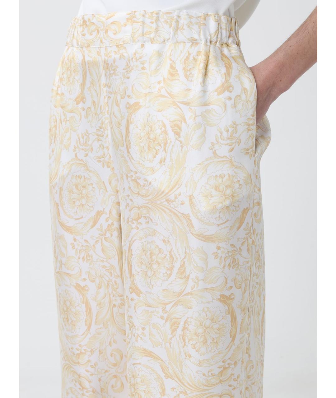 VERSACE Мульти шелковые брюки широкие, фото 3