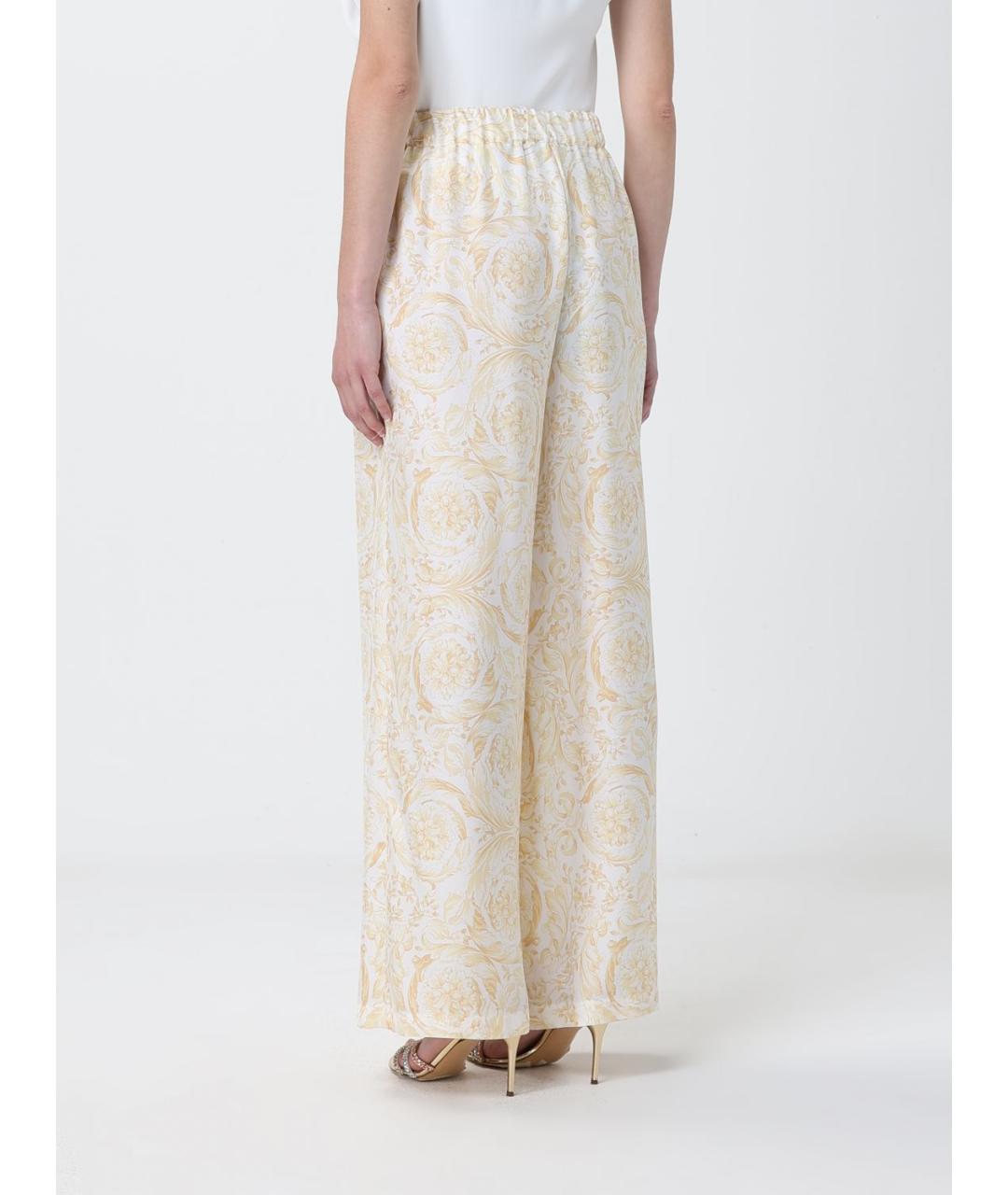 VERSACE Мульти шелковые брюки широкие, фото 2