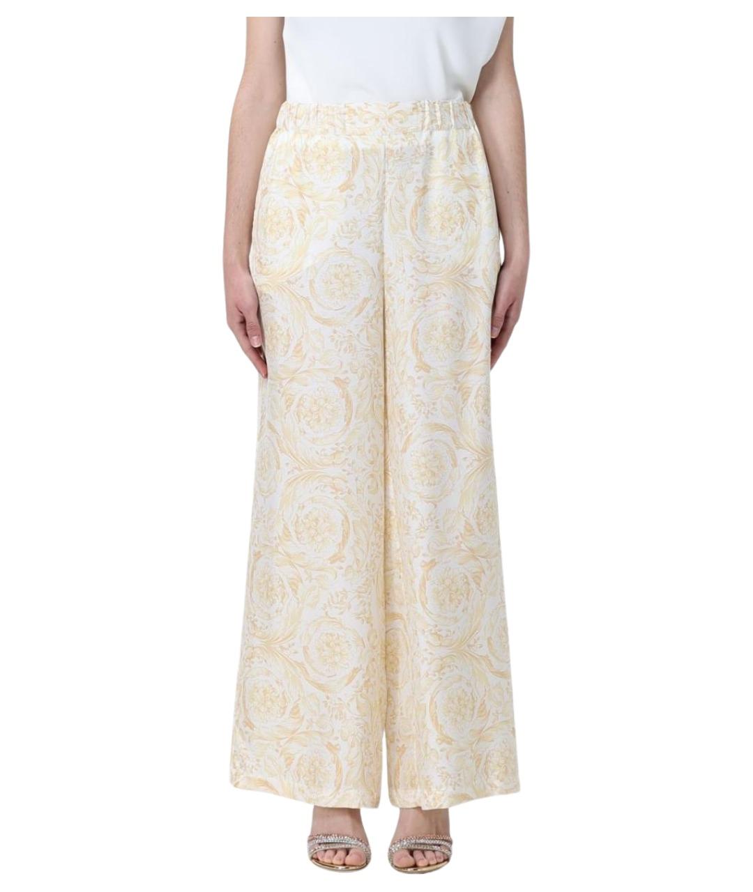 VERSACE Мульти шелковые брюки широкие, фото 1