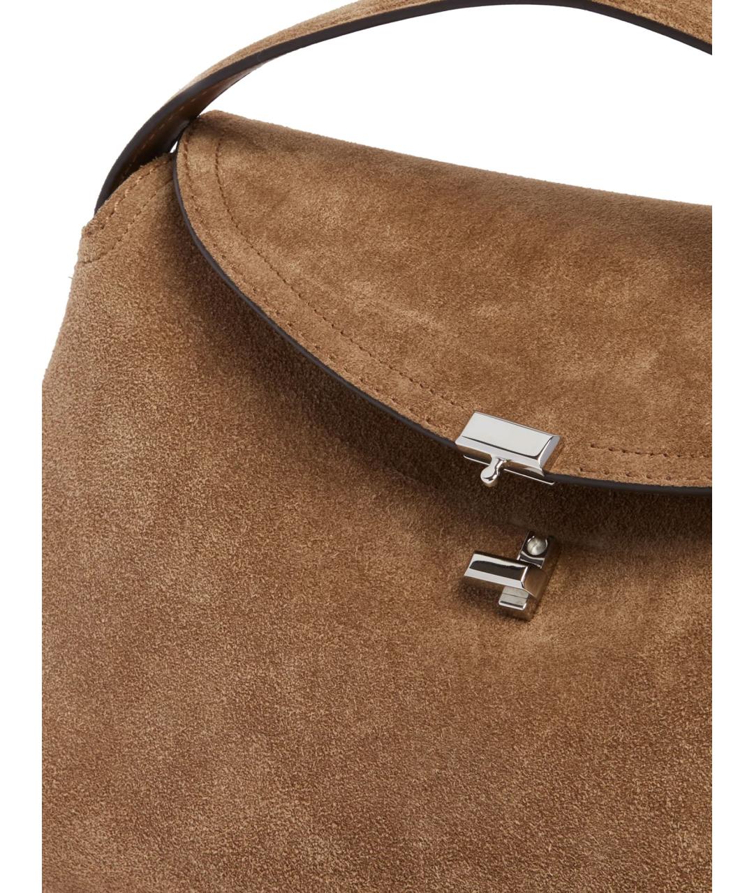 TOTEME Коричневая замшевая сумка через плечо, фото 4