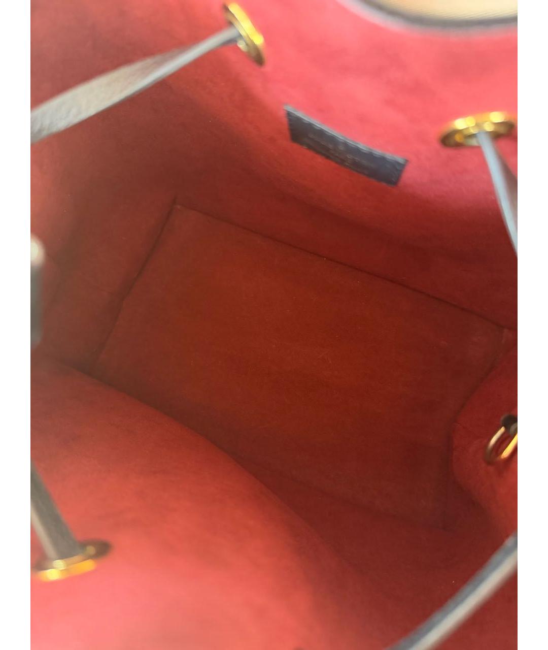 LOUIS VUITTON Черная кожаная сумка с короткими ручками, фото 4