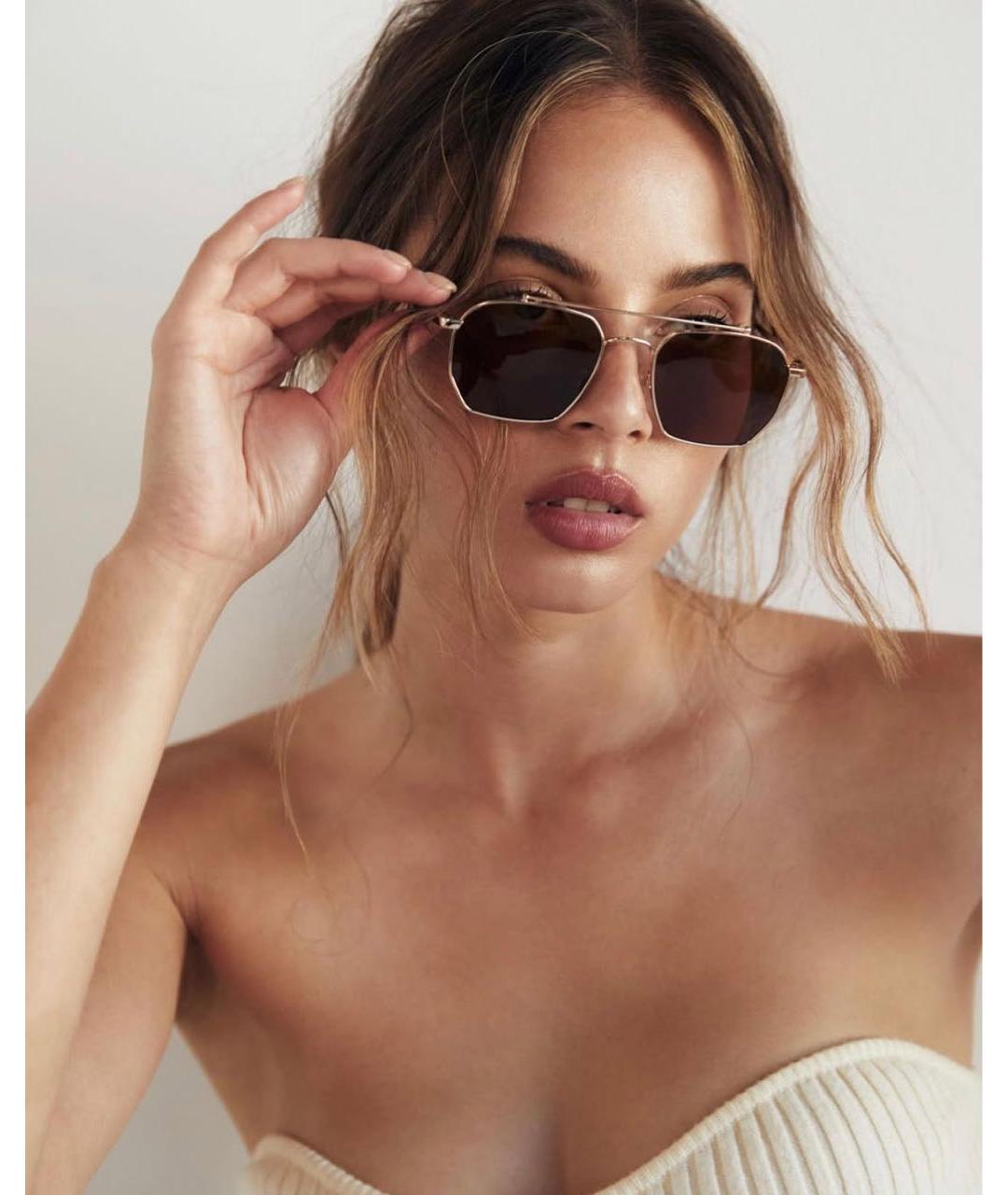 Vehla Коричневые металлические солнцезащитные очки, фото 7