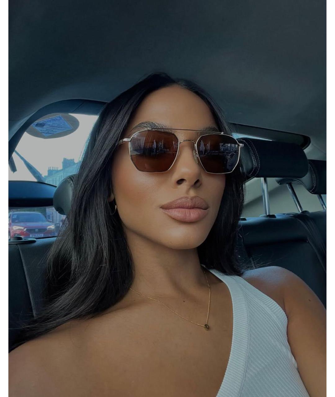 Vehla Коричневые металлические солнцезащитные очки, фото 8