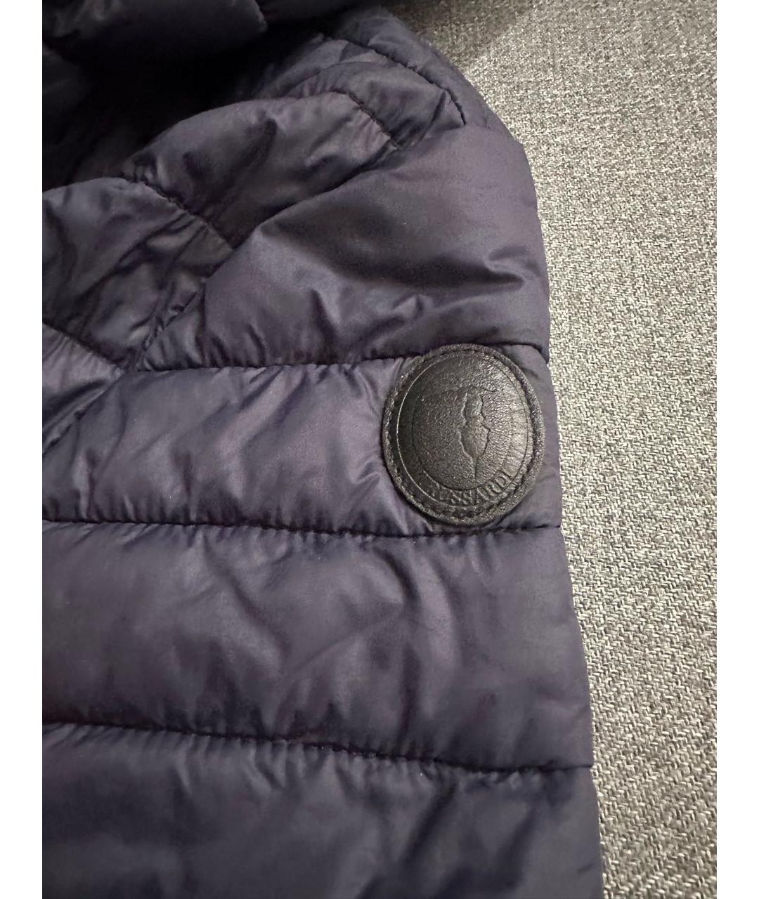 TRUSSARDI JEANS Темно-синяя полиэстеровая куртка, фото 4