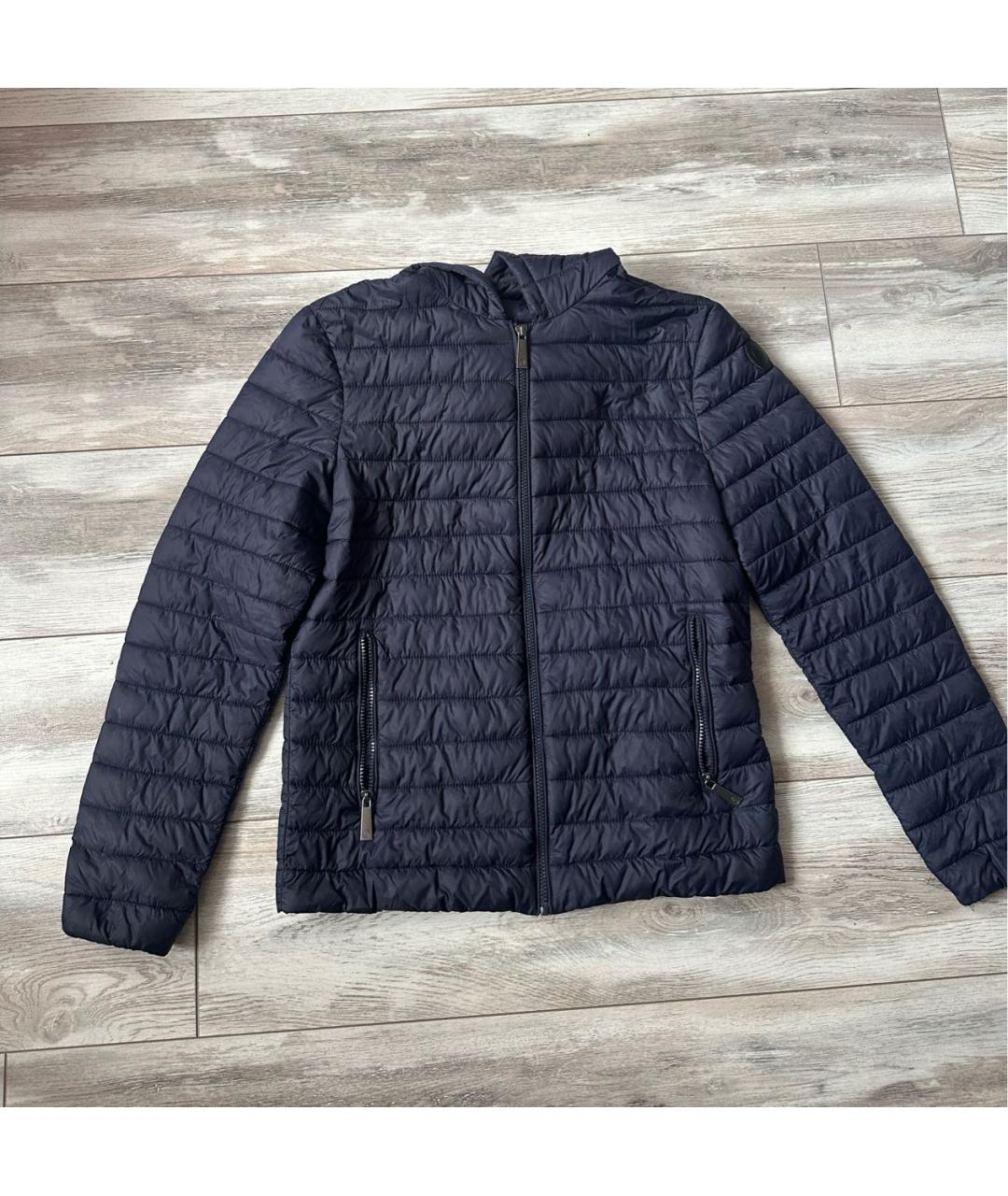 TRUSSARDI JEANS Темно-синяя полиэстеровая куртка, фото 2