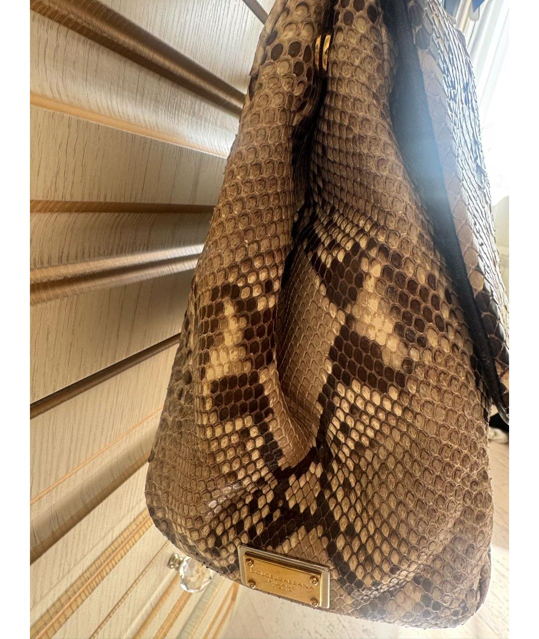 DOLCE&GABBANA Мульти сумка с короткими ручками из экзотической кожи, фото 5