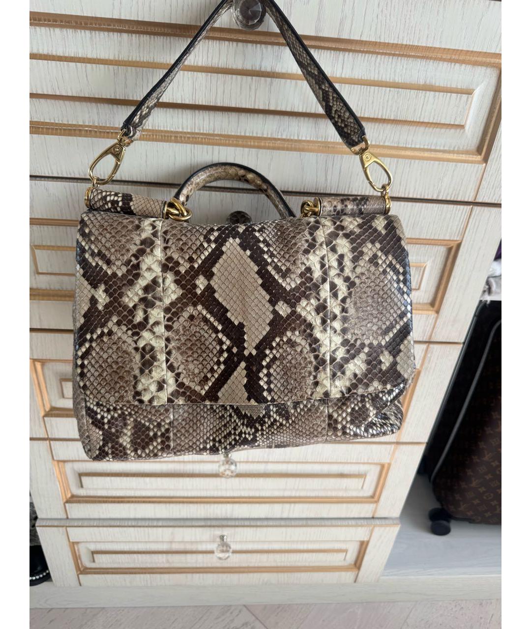 DOLCE&GABBANA Мульти сумка с короткими ручками из экзотической кожи, фото 8