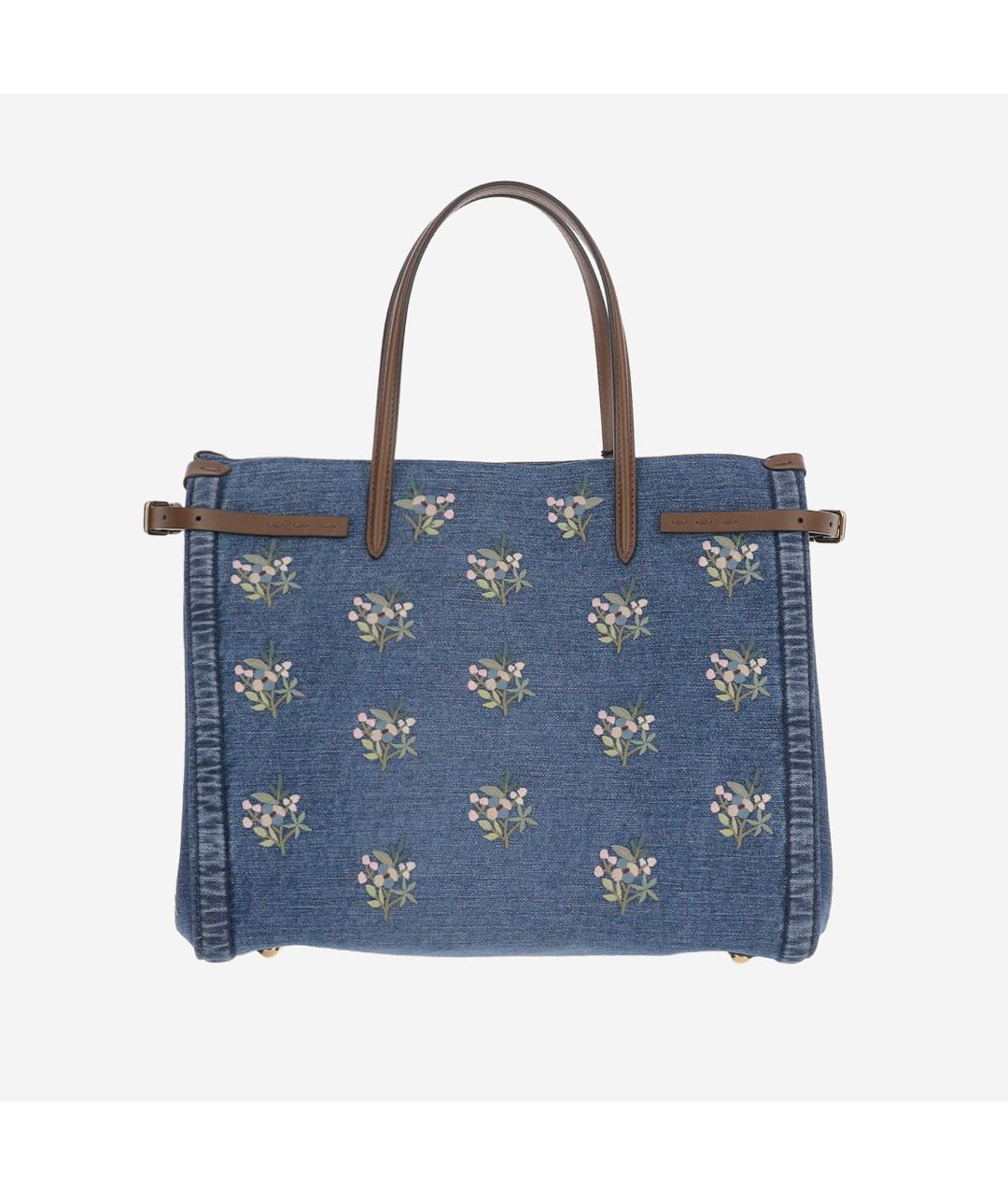 VALENTINO Синяя деним сумка тоут, фото 2