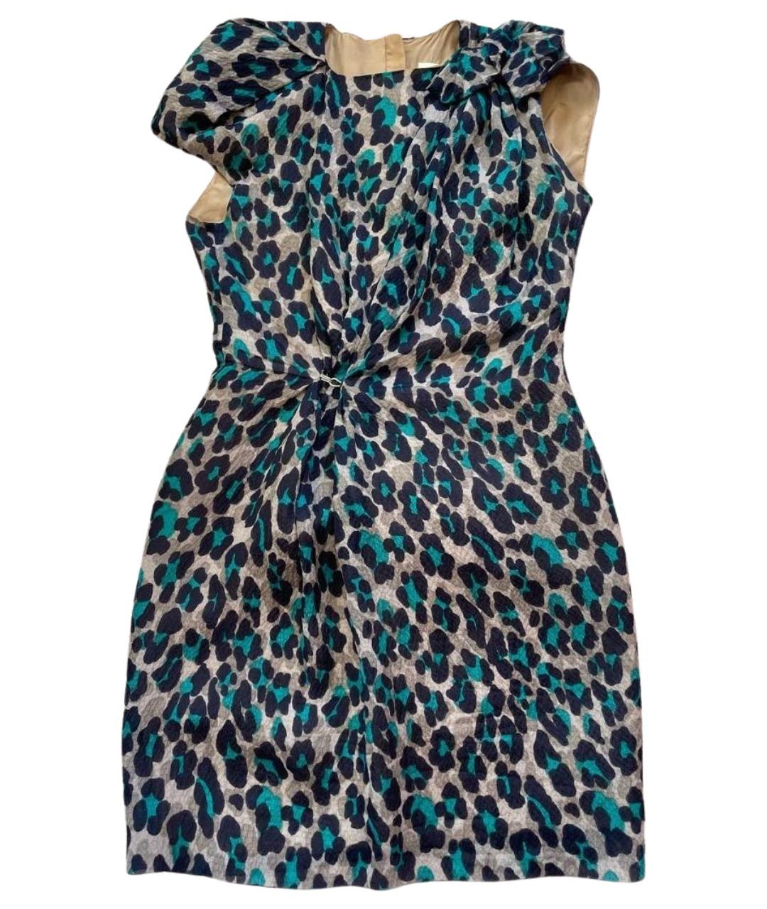 LANVIN Мульти шелковое коктейльное платье, фото 1