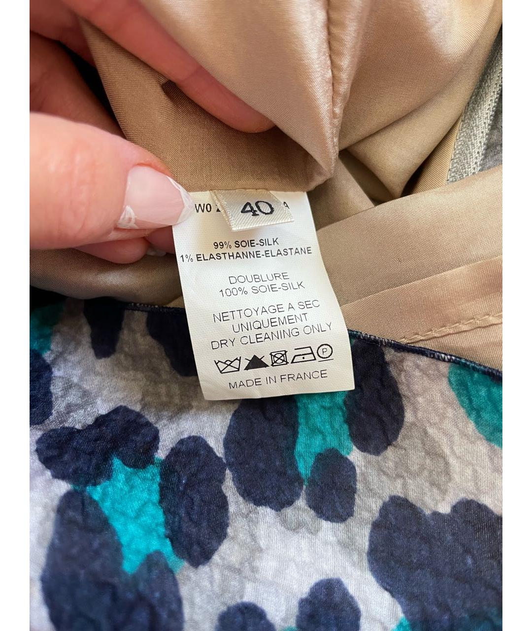 LANVIN Мульти шелковое коктейльное платье, фото 6