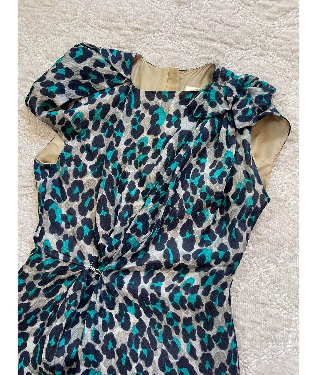 LANVIN Мульти шелковое коктейльное платье, фото 3