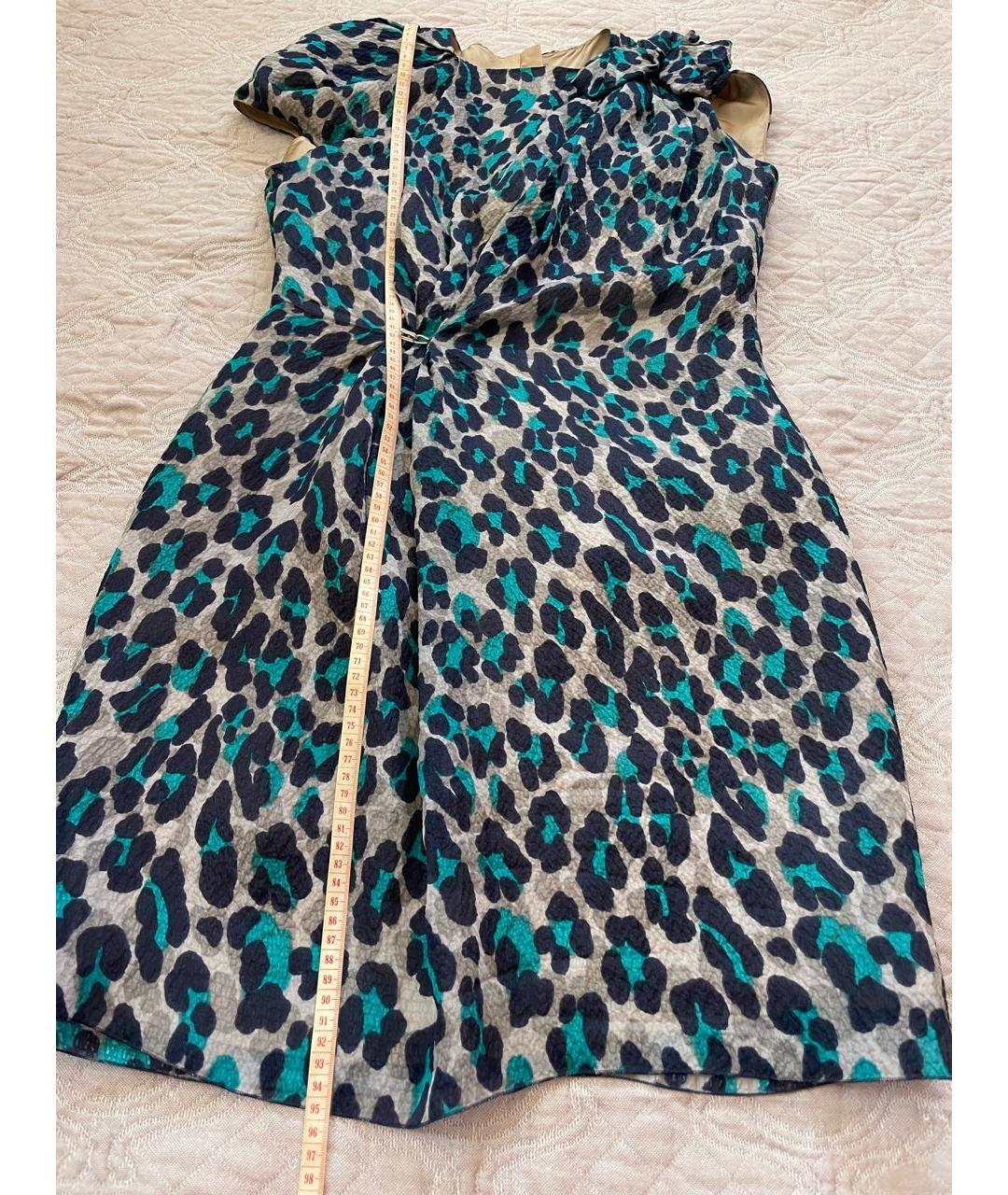 LANVIN Мульти шелковое коктейльное платье, фото 8