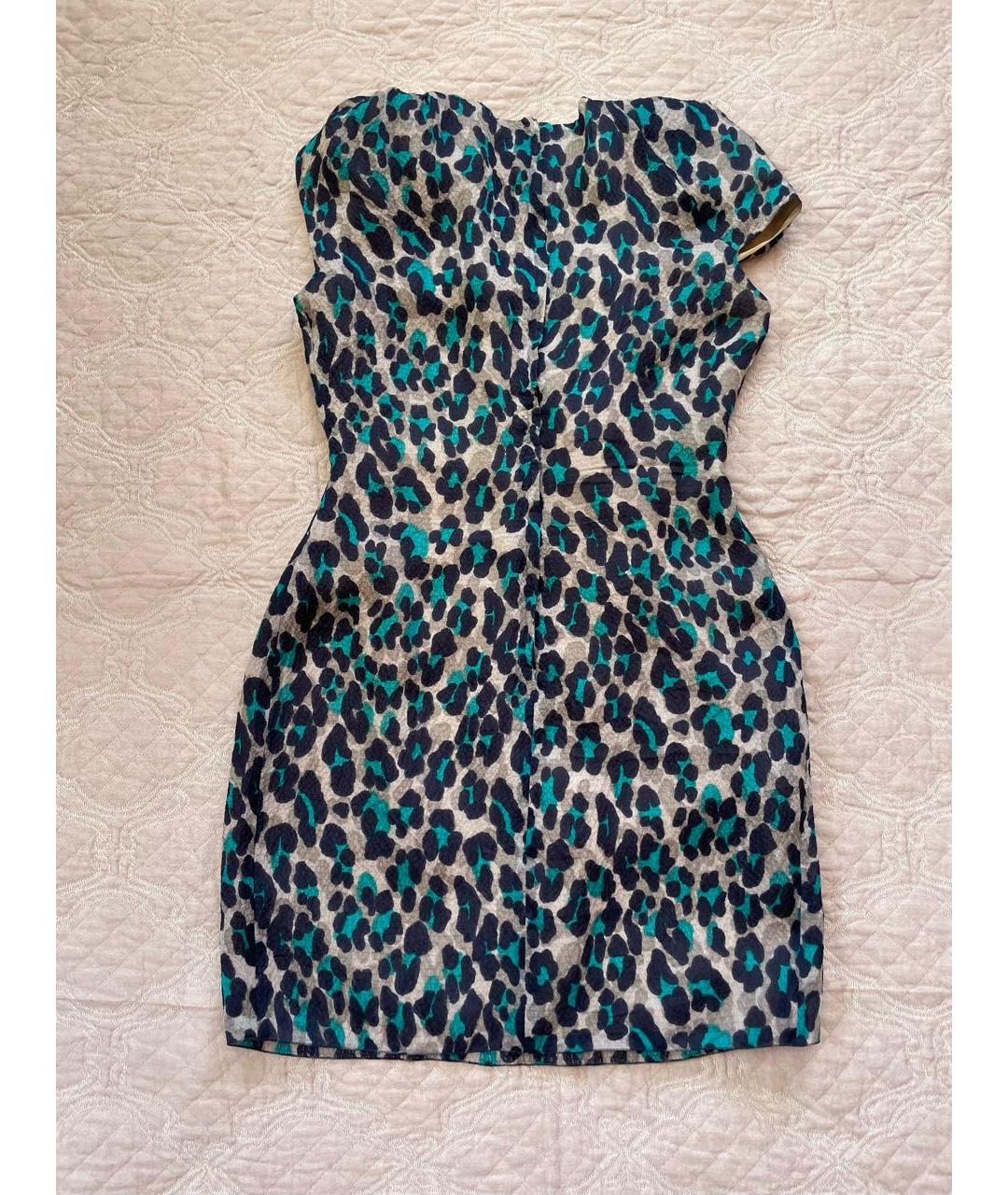 LANVIN Мульти шелковое коктейльное платье, фото 2